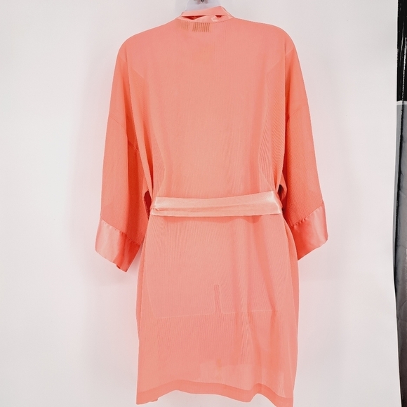 Victoria's Secret 1980's Vintage Gold Label Coral Wrap Cover Up Robe - Picture 3 of 10